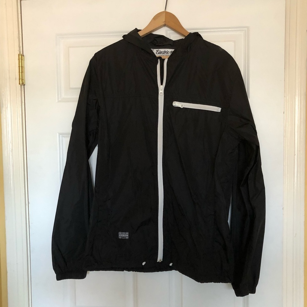 Electric Beggar Jacket Nylon Black Windbreaker - Picture 2 of 13